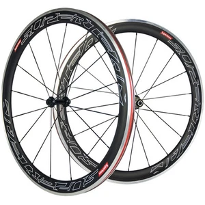 700C Carbonräder Aluminium Bremsfläche 50 Clincher Carbon Straße Radsatz Legierung - Bild 1 von 8