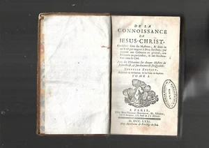 Knowledge of Jesus Christ New Edition Volume I 1771 JT Herissant E28 - Picture 1 of 10