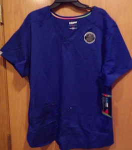 Royal Blue Ultimate Criss Cross V-Neck Scrub Top~Women's Size 3XL~New with Tags - Picture 1 of 1