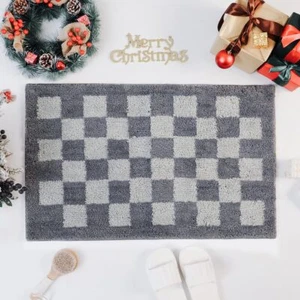 Thick Fluffy Bathroom Mat Non-Slip Machine Washable 27"x18" Gray - Picture 1 of 7