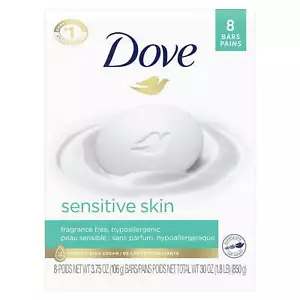 Bar Women's Bath Soap Sensitive Unscented Hypoallergenic Sensitive Skin - Picture 1 of 6