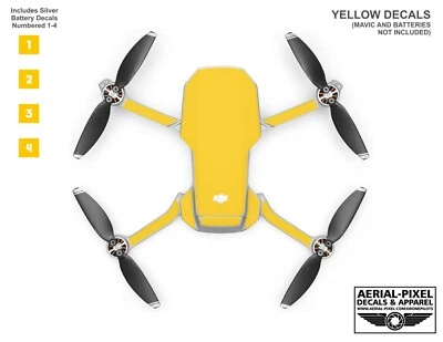 DJI Mavic Mini / Mini 2 Skin With Battery Decals Number #1-4 - Image 1 of 4