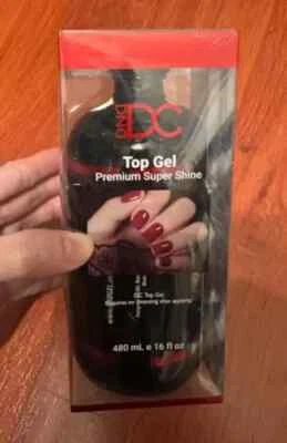DND DC Refill Top Coat 900 No Cleanser Soak Off LED/UV Top Big Bottle 16oz - Image 1 of 2