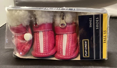 HOT PINK Dog Quilted Zip Boots, Shoes, Pup Crew, Small - Image 1 of 4