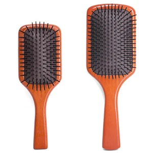 Premium Hair Brush Wooden Paddle Detangler Hair Comb Smooth Sturdy Larger Small  - Picture 1 of 12