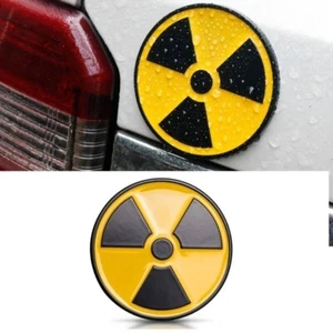 Nuclear Radiation Metal Car Truck Motorcycle Sticker Emblem Decal Decorative - Picture 1 of 7