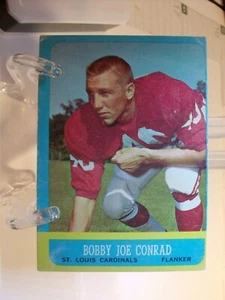 1963 Topps Football #148 - Bobby Joe Conrad - Cardenales de San Luis 63-011 - Imagen 1 de 2