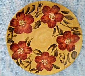 Tabletops Limited LE SOLEIL PLATE 8-3/4" ceramic hand painted Gold Red Green - Picture 1 of 7