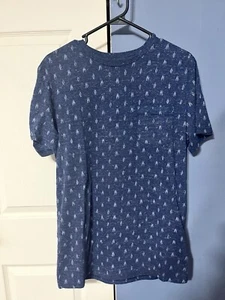 Mossimo Supply Co Men’s Dark Blue Pattern Pocket Tee T-Shirt Size Medium (M) - Picture 1 of 1