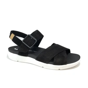 Timberland Women's Wilesport Black Leather Strap Sandals A27T6 - Picture 1 of 4