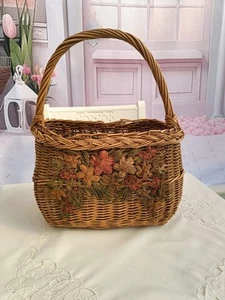 Rare 1930s Vintage Antique Charming Wicker Flower Egg Basket - Kitchenalia - Picture 1 of 4
