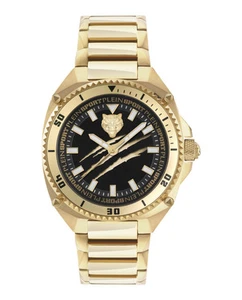 Plein Sport Mens Gold 47mm Bracelet Fashion Watch - Picture 1 of 5