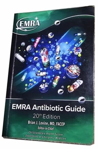 EMRA Antibiotic Guide 20th Edition Pocket Book EMR EMT Paramedic - Imagen 1 de 4