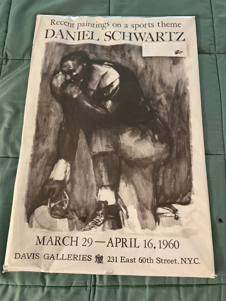 Daniel Schwartz Poster for 1960 Davis Galleries Recent Paintings Sports Theme - image 1 of 1