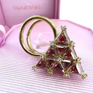Swarovski Curiosa cocktail ring Red Gold-tone plated Size 55 RRP £220 - Picture 1 of 9
