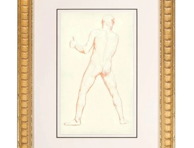Lord Leighton Vintage Hombre Desnudo Dibujo Antiguo Maestro Académico Clásico Inglés Foto 1 de 4
