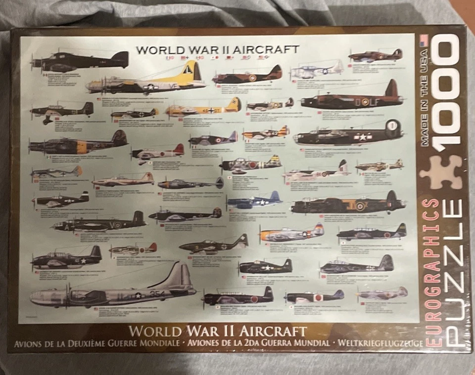 EuroGraphics World War II Aircraft 1000 Piece Puzzle 19 1/4" x 26 5/8" - Image 1 of 1
