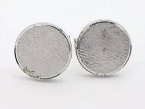Gemelos de negocios con textura circular redonda de plata esterlina de 1' pulgada 29,5 g - Imagen 1 de 11