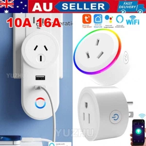 10A 16A Zigbee Tuya WiFi Smart Plug Outlets Switch Socket for Alexa Google Home - Picture 1 of 42