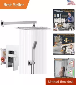 Luxury Premium 10-inch Chrome Rain Shower Head System - Faucet, Valve, Trim - Picture 1 of 10