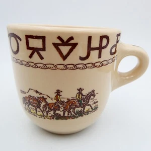 Taza Westward Ho patrón de rodeo Wallace China Western California vintage - Imagen 1 de 8