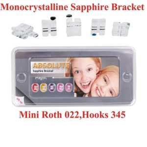 Dental Orthodontic Monocrystalline Sapphire Brackets Mini Roth 022 345 Hooks - Picture 1 of 10