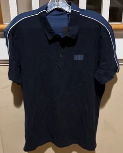 Armani Exchange Sz Medium Mens Navy Chest Logo Polo Shirt New-w-Tags MSRP-$65 - Picture 1 of 4
