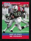 1990 Nfl Pro Set Football Card New England Patriots #202 Hart Lee Dykes