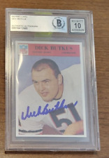 Dick Butkus signed reprint rookie card Chicago Bears Beckett BAS 10 Auto