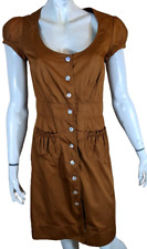 💕 Tara Jarmon  Taille 38 💕  Superbe robe manches courtes couleur camel coton