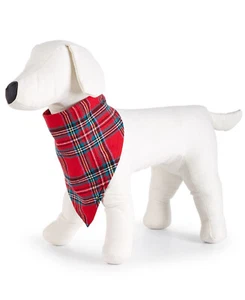 Family Pajamas Matching Pet Brinkley Plaid Bandana Red L - Picture 1 of 1