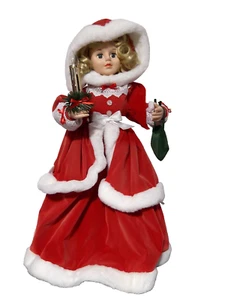 TELCO MOTION-ETTE ANIMATED 24" VICTORIAN LADY CHRISTMAS FIGURE - Picture 1 of 6