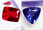 Loose Gemstone Natural Tanzanite & Ruby 8 to 10 Ct Certified Mixed Pair R132
