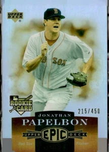 2006 Upper Deck Epic Jonathan Papelbon Rookie #299 Serial #215/450 - Picture 1 of 2