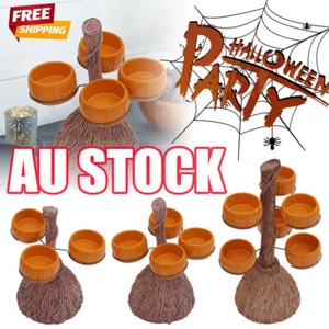Halloween Party Pumpkin Fruit Bowl Dish Tray Utensil Holder Snack Caddy Rack AL - Picture 1 of 9