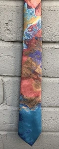 Mc Gregor Turquoise Blue Orange Gold Purple High Sheen Tie L56" W3 1/2" EUC - Picture 1 of 10