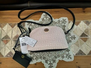 Tommy Hilfiger Crossbody Leather with Pouch Bag Pink/Cream 69J8356 680 MSRP-$108 - Picture 1 of 4