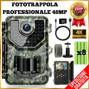 Fototrappola da Caccia 4K Fotocamera Visione Notturna 120° sensore di movimento - Foto 1 di 9