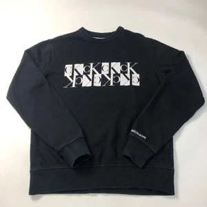 Calvin Klein Jeans Men's Black & White Sweatshirt Small Cotton Elastane Casual - Picture 1 of 9