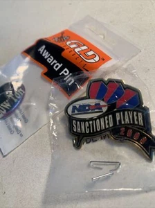 Darts 2 NDA 2003 Dart Player Award Pins NDA Sanctioned Player Low Ton - Picture 1 of 3