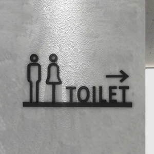 Acrylic Toilet Bathroom Sign Man & Woman Plaque Figures Wall Home Door Plaques - Picture 1 of 5
