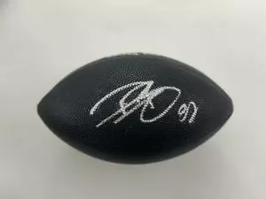DWYANE BOWE SIGNED AUTOGRAPH MINI NFL FOOTBALL - LSU & KANSAS CITY CHIEFS STAR - Picture 1 of 2