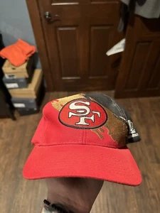 San Francisco 49ers Vintage 90s Logo Athletic Splash Wool Blend Snapback Cap Mütze - Bild 1 von 11