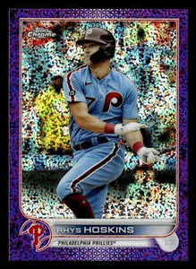 2022 Topps Chrome Rhys Hoskins Purple Speckle Refractor /299 #8 - Picture 1 of 2