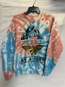 Wonder Woman Sweatshirt Damen Medium Mehrfarbig Batik Grafikdruck Pullover - Bild 1 von 11