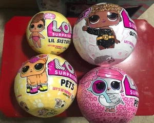 4 Balls LOL Surprise Series Bundles: 1 Glitter Big Sister, 1 Little Sis, 2 Pets - Picture 1 of 7