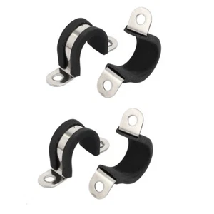 Abrazadera de manguera 304 con clip de tubería de acero inoxidable forrada de goma de 18 mm 4 piezas - Imagen 1 de 3