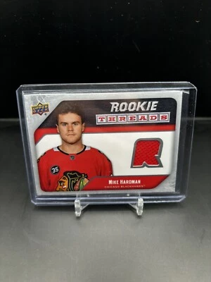 Mike Hardman 2021-22 Upper Deck Series 2 Rookie Threads Blackhawks - Image 1 of 2