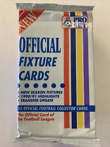 Lot Of 10 - Official Fixture Cards / Pro Set 1990/91