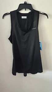 Columbia Women's Black Hike Omni Wick Active Logo Tank Athletic Top Size Small - Picture 1 of 7